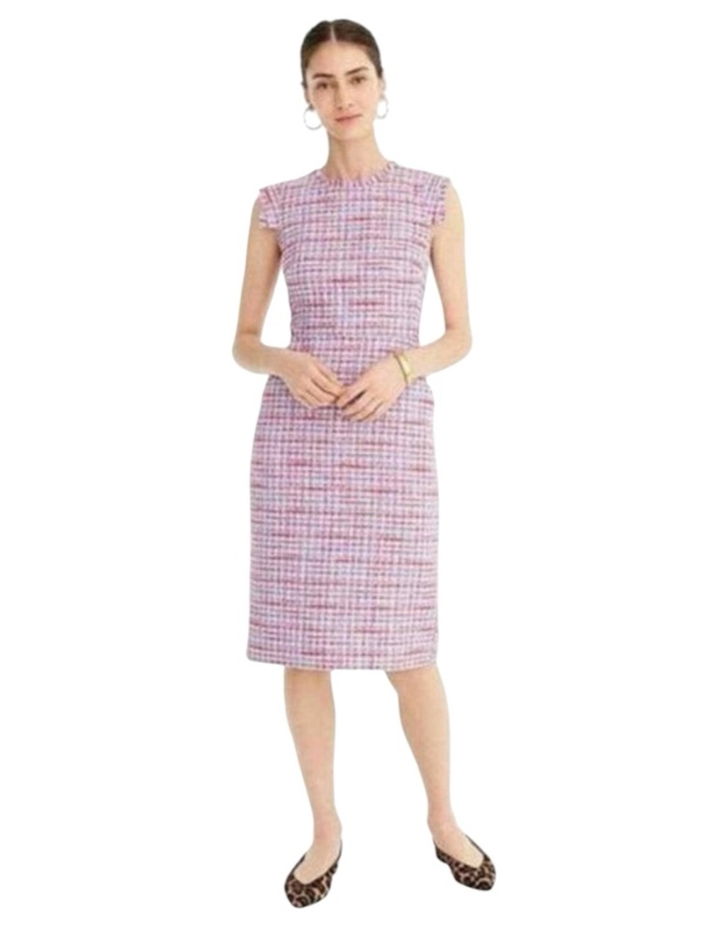 J. Crew Fringe Tweed Sheath Dress NWT